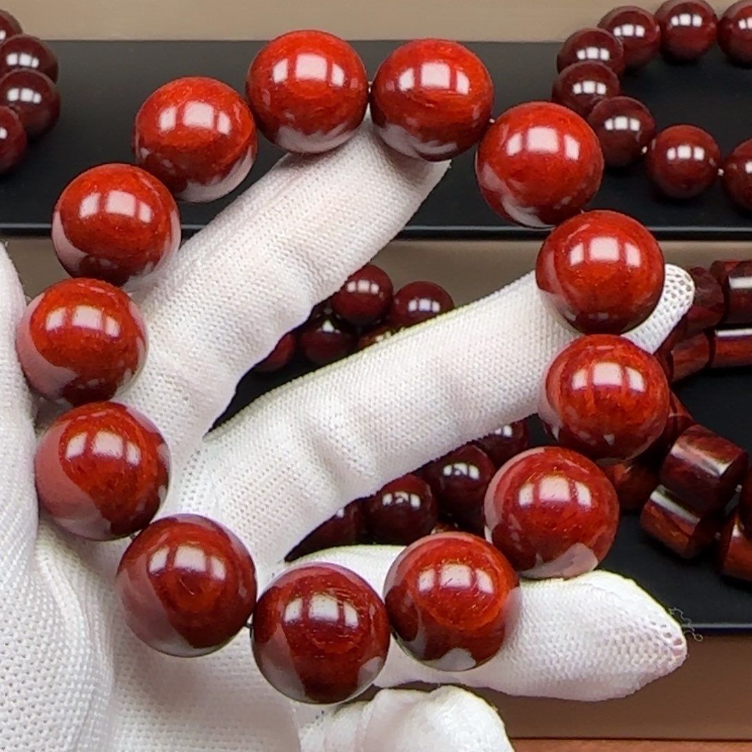 H***H手串/手链小叶紫檀原生态印度小叶紫檀1.8鳞底水波金星