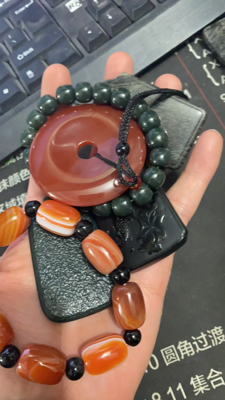 和田玉 六件套。