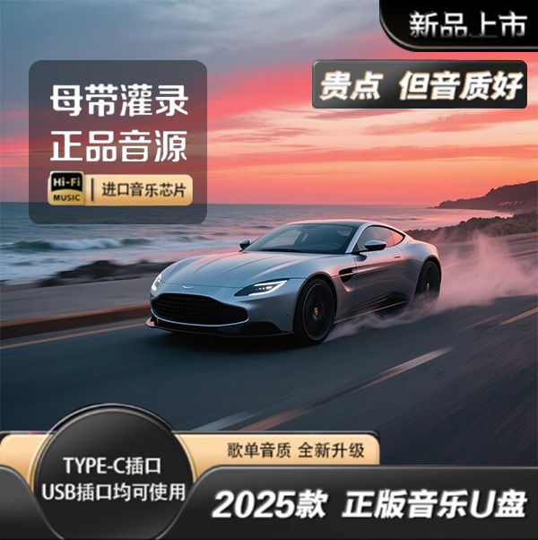 【2025豪车专用】车载音乐U盘 正版黑胶品质 精选流行歌曲新歌老歌