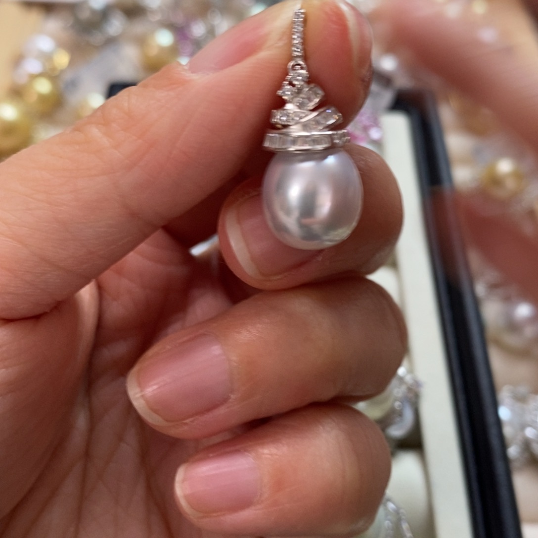 海水珍珠颈饰银S925镶嵌