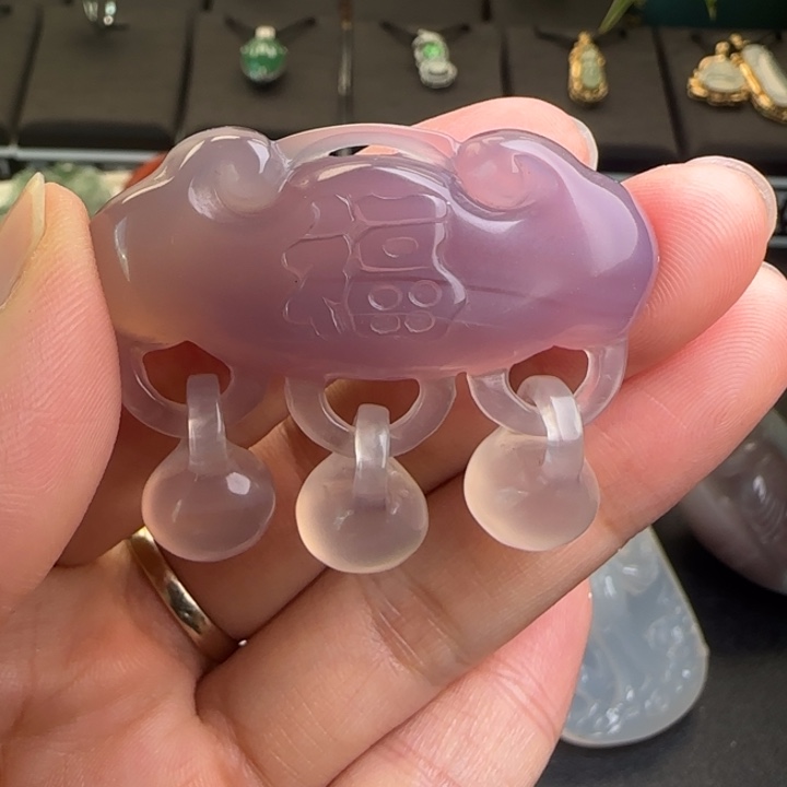 未镶嵌吊坠(不含链)玛瑙/玉髓如意吉祥锁