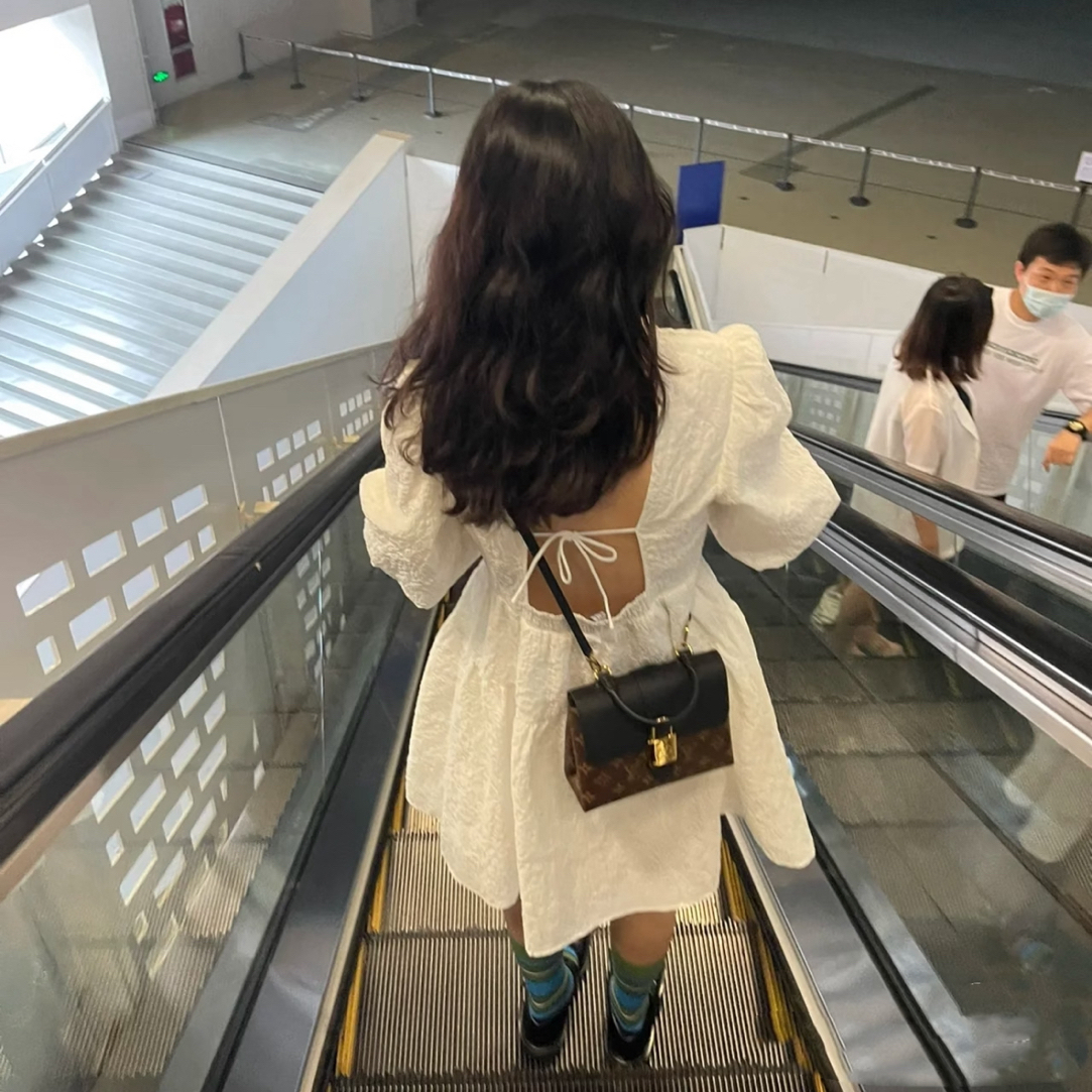 95新 LouisVuitton/路易威登 95新-老花黑锁头bb邮差包