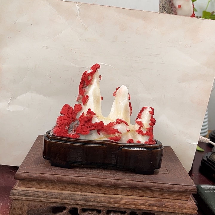 *****石材灵璧白灵石摆件