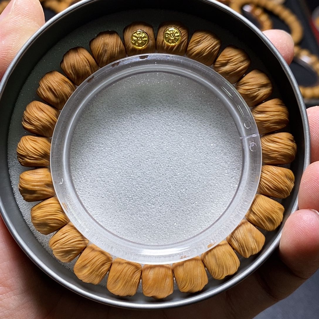 猴头核桃手串双18k金标鬼印无相尺寸10-11全品5号