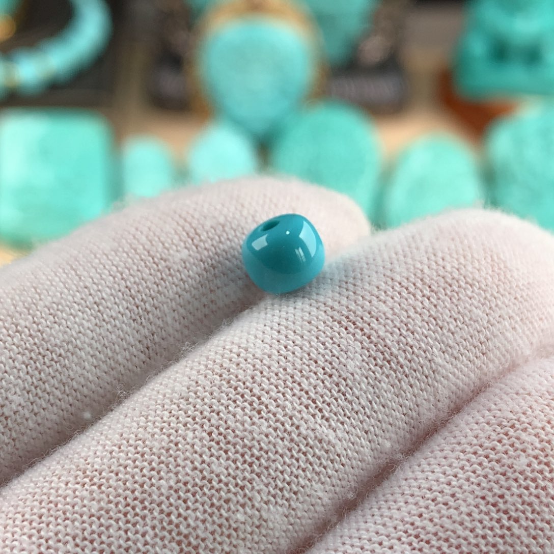 双***已绿松石未镶嵌配珠卡6+