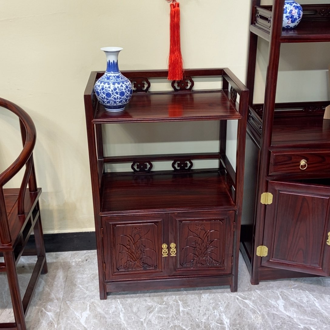 黑酸枝木类成套家具60茶树柜