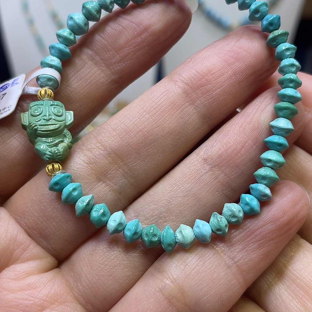 绿松石18K金镶嵌单圈