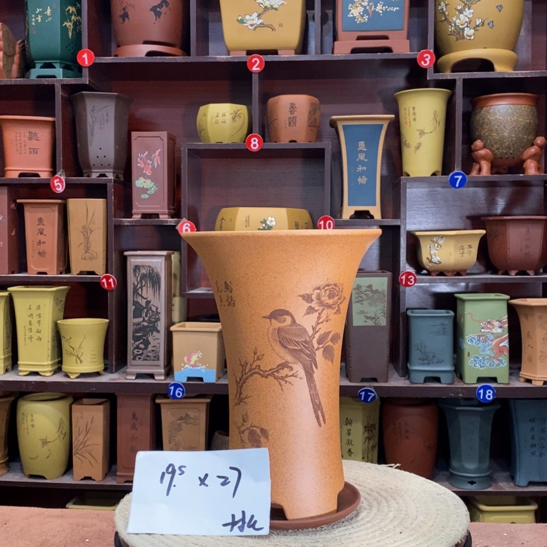 紫砂艺术紫砂花盆