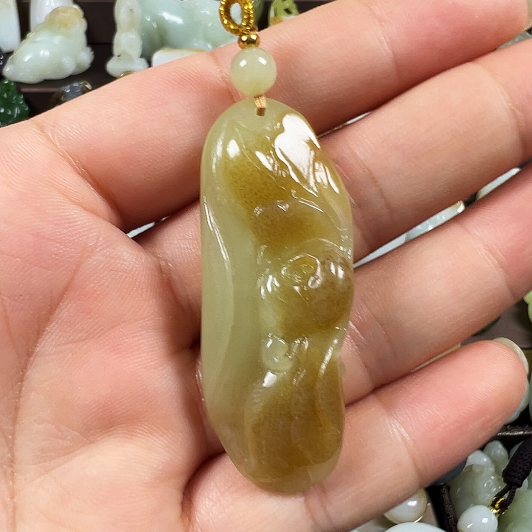 和田玉未镶嵌吊坠(不含链)