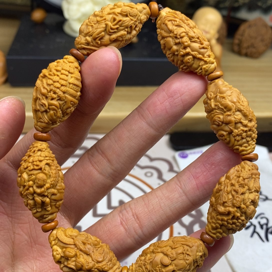 橄榄核手串/手链橄榄核雕工艺