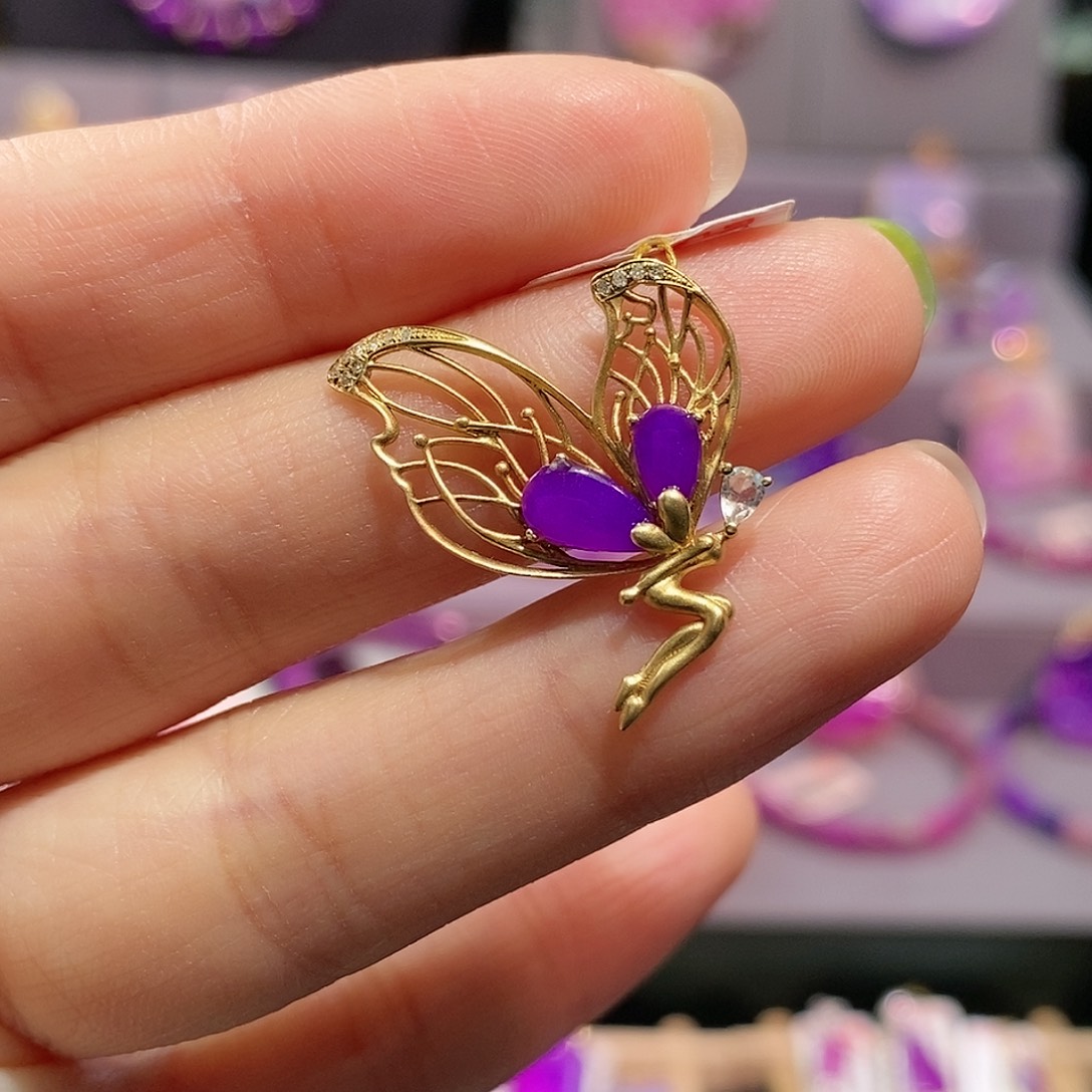 苏纪石（舒俱来）18K金镶嵌吊坠(不含链)