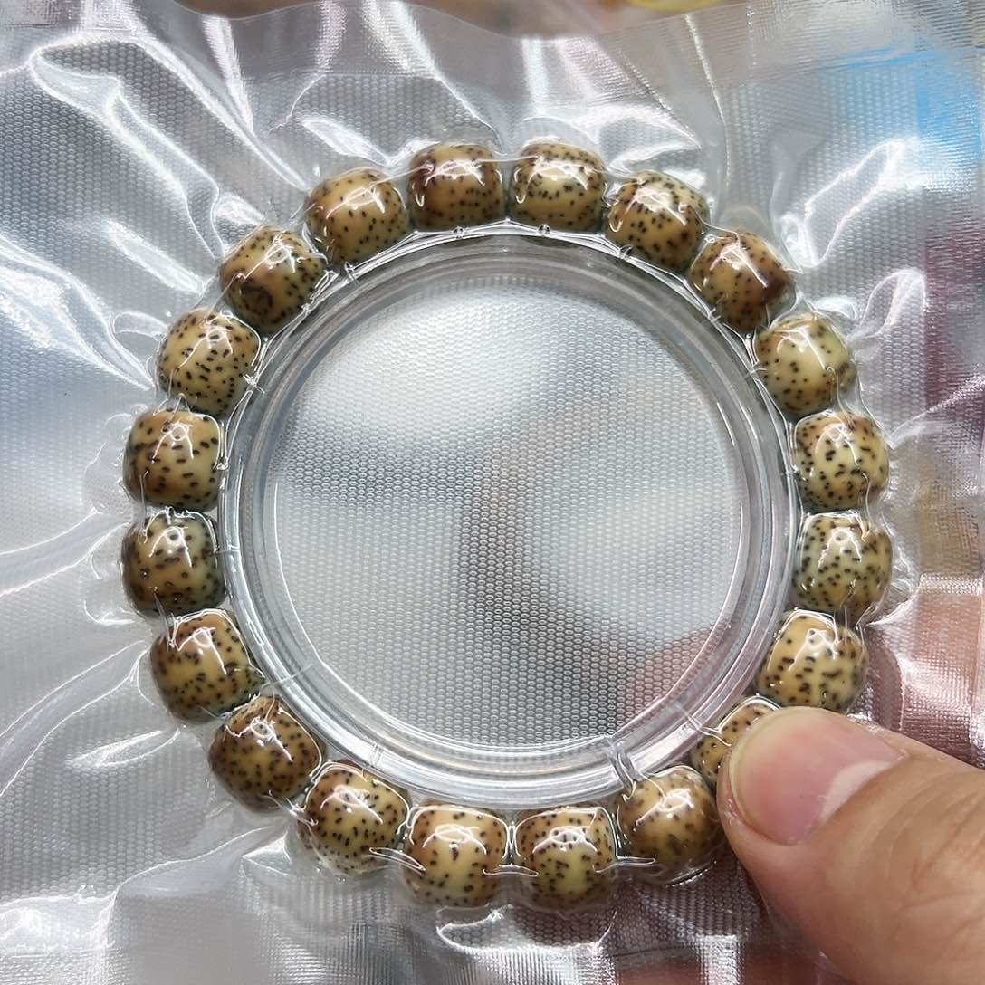 星月菩提手串16高端糯冰火烧云石玉星月菩提单圈12×11