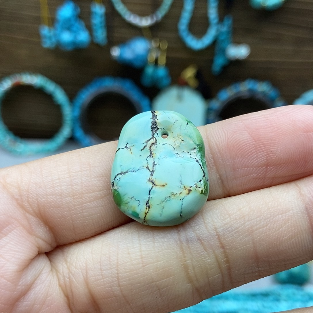 绿松石未镶嵌菜籽随行