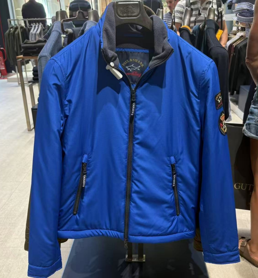 保鲨 不退换　宝蓝色kpw联名防风翻领棉服外套    下单联系客服