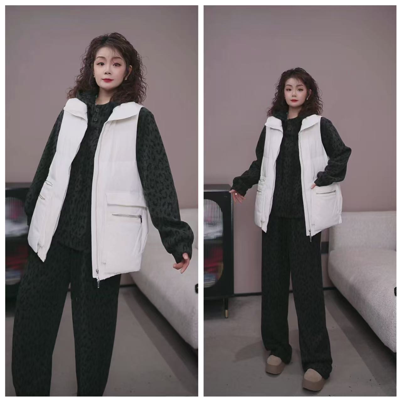 【大口袋龟背款羽绒马甲】90新国标白鸭绒 JLJS 6585【No退换】瑕疵品