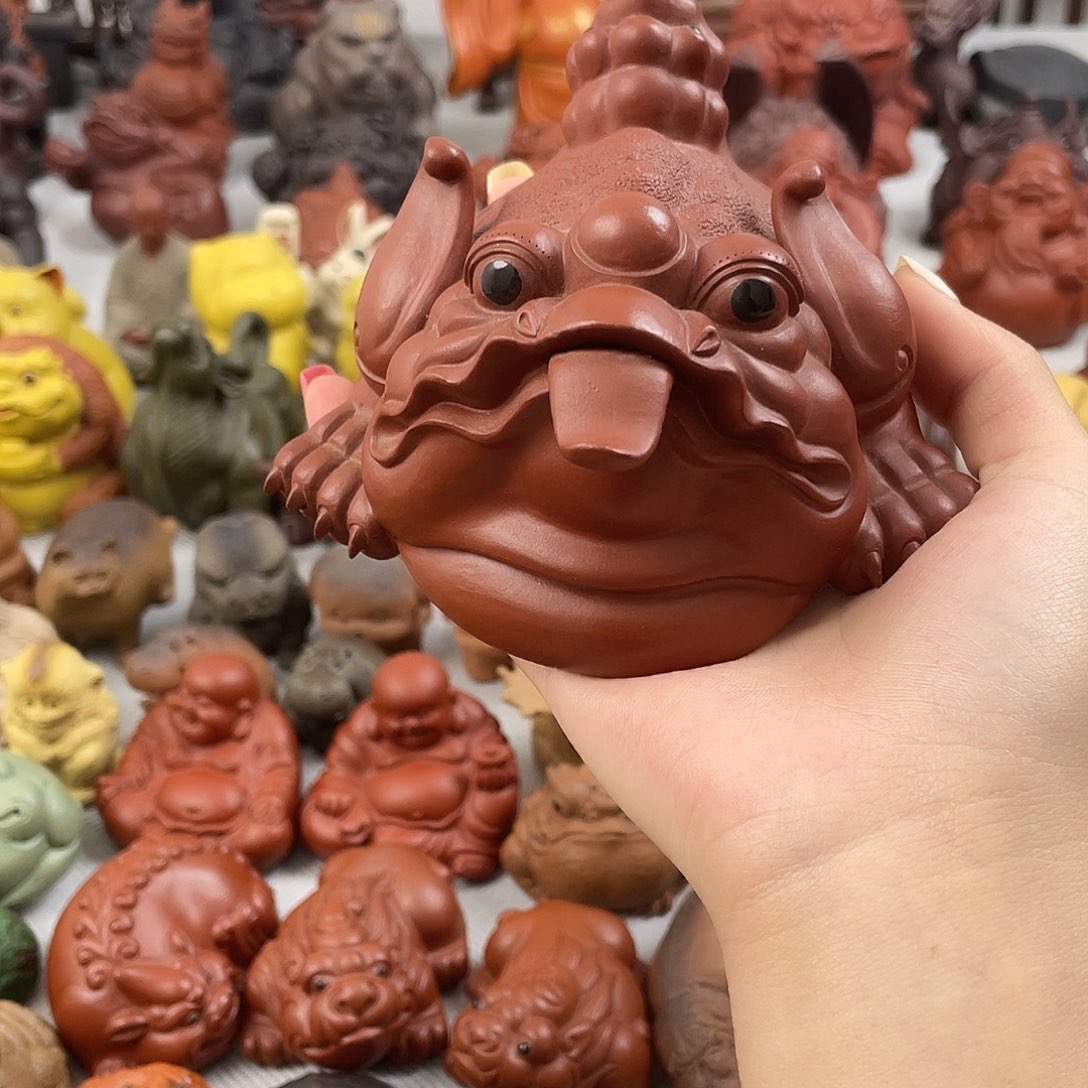 紫砂茶宠ᝰ***?朱泥金蝉