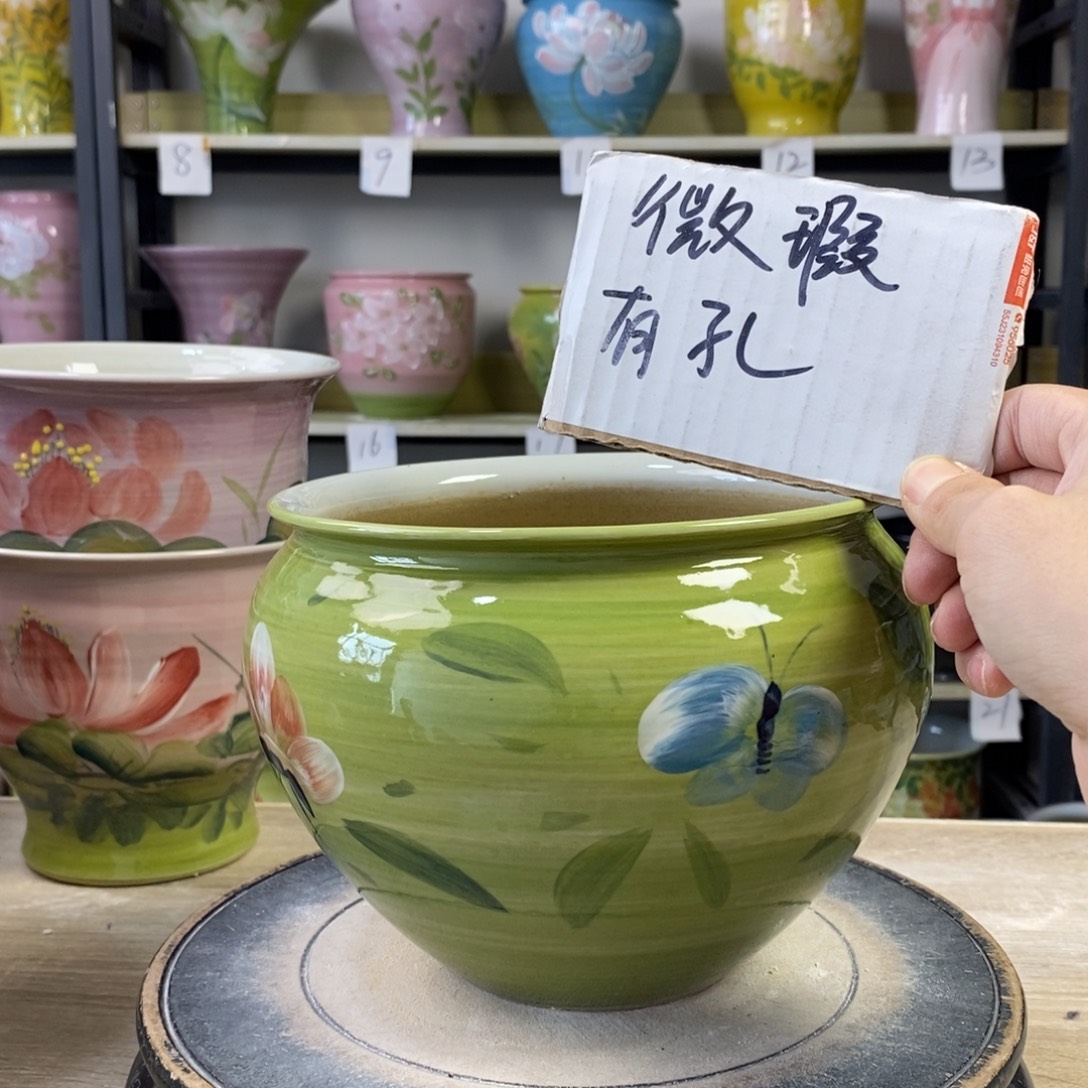 景德镇手工手绘陶瓷花盆