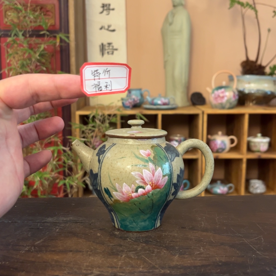 柴烧纯手工手绘陶瓷