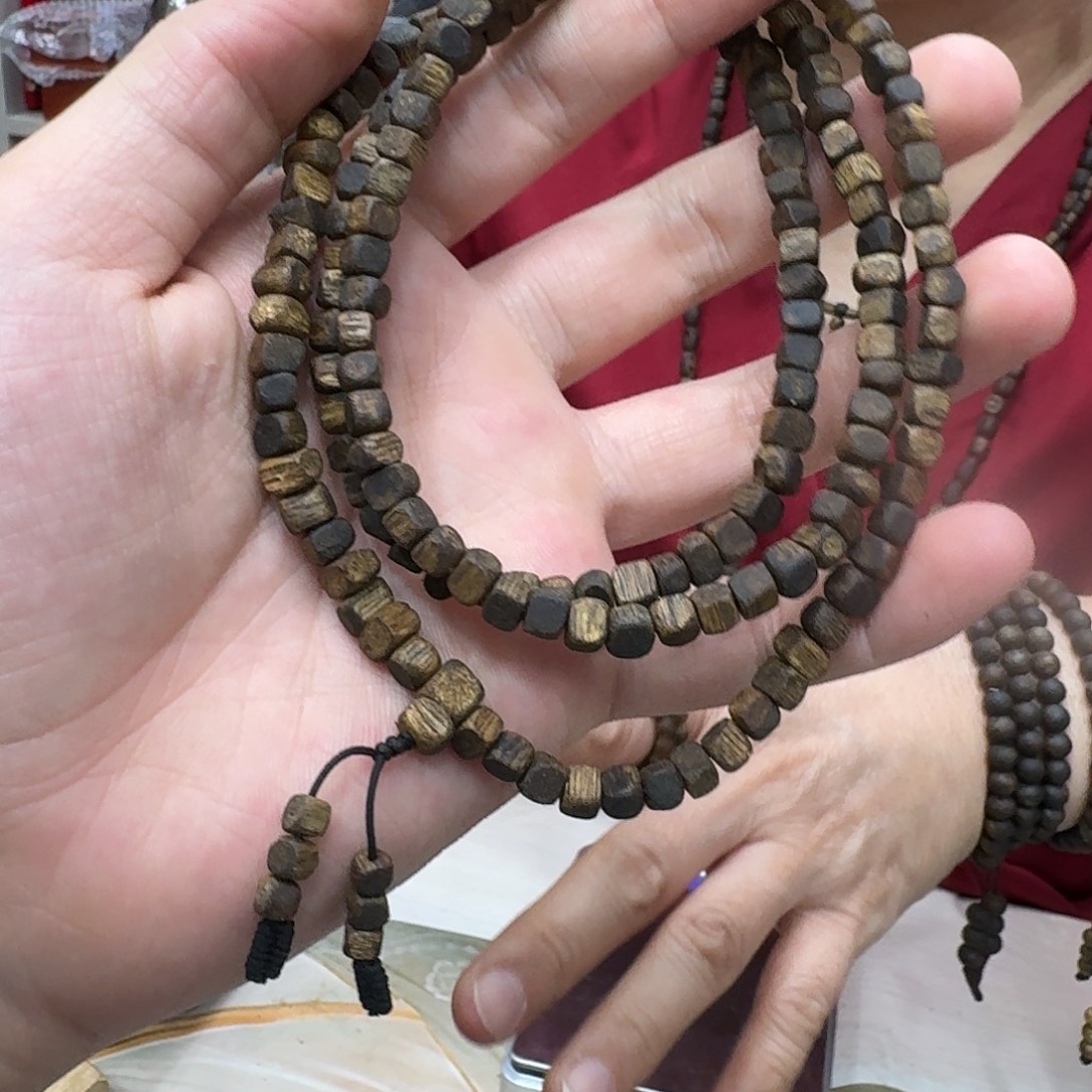 沉香手串白棋老料方珠 12 克+多样性发一