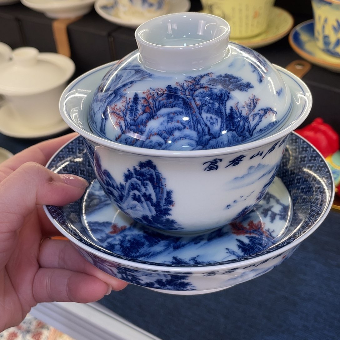 陶景德陶瓷盖碗茶具