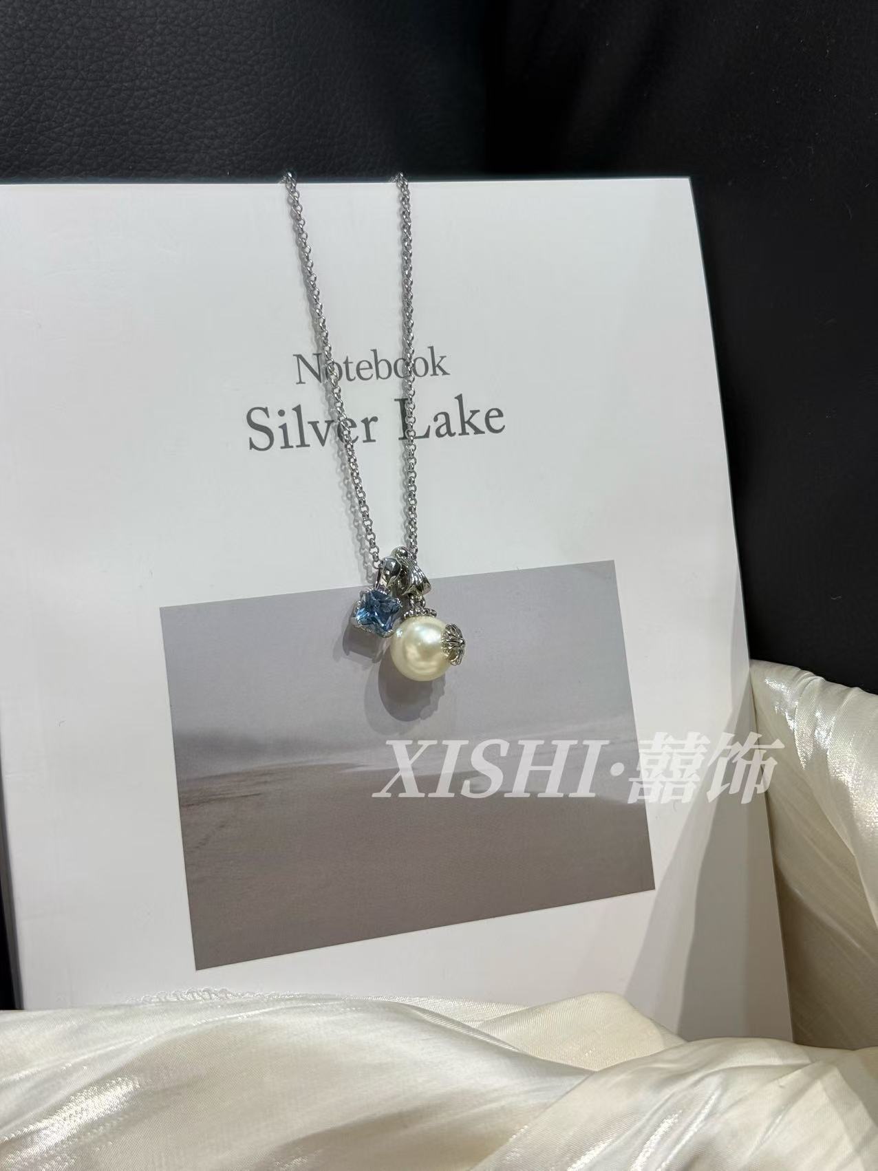 克克百搭粉蓝锆锆项链285