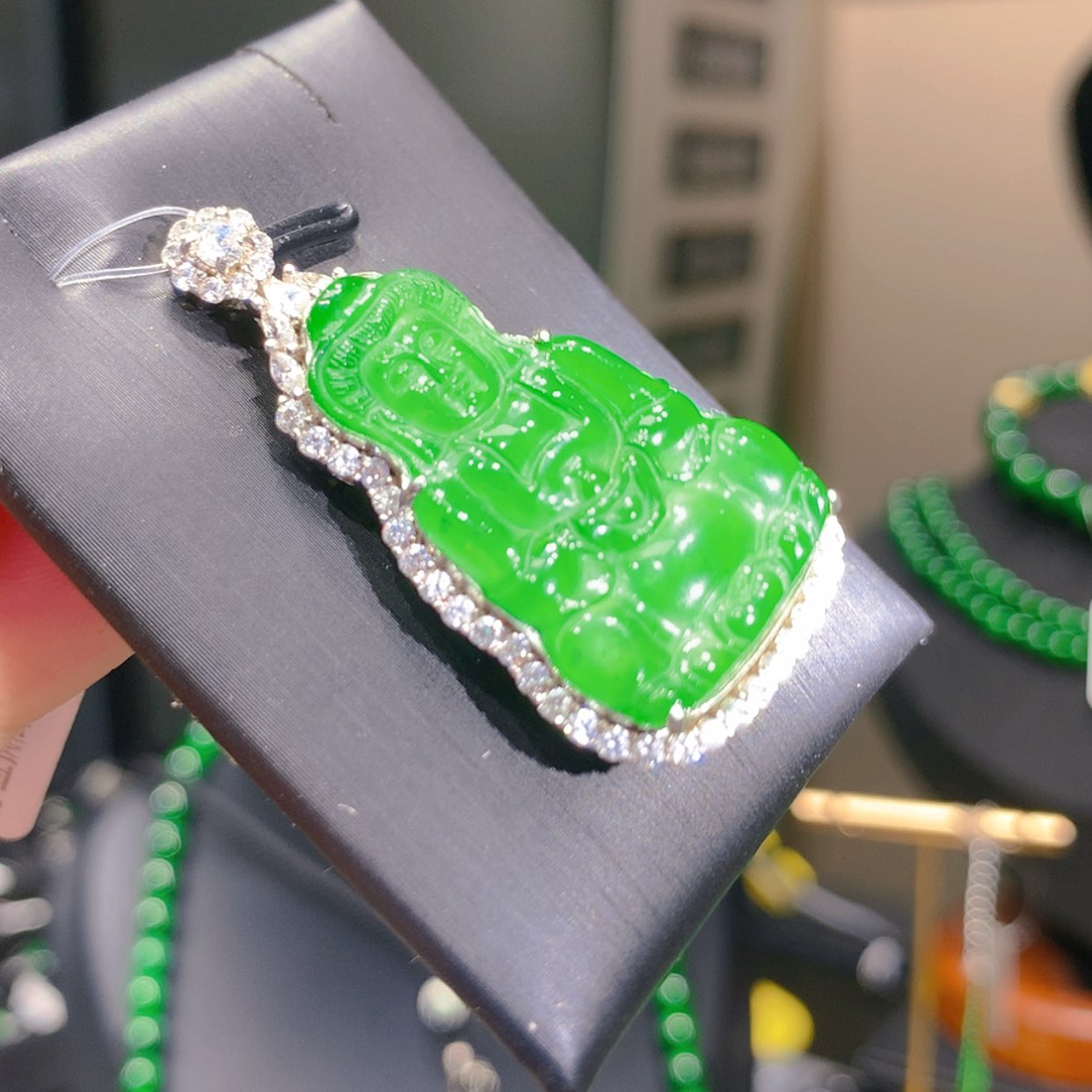 【闪购商品】翡翠颈饰银S925镶嵌3柒姐