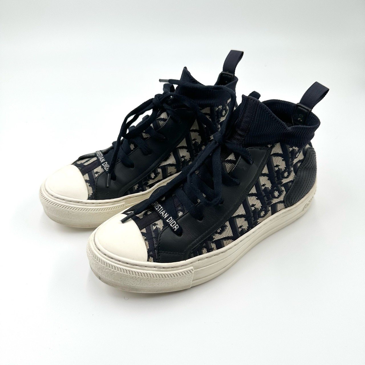 95新 DIOR/迪奥 36.5码/鞋带标语老花logo高帮板鞋/如图/10514