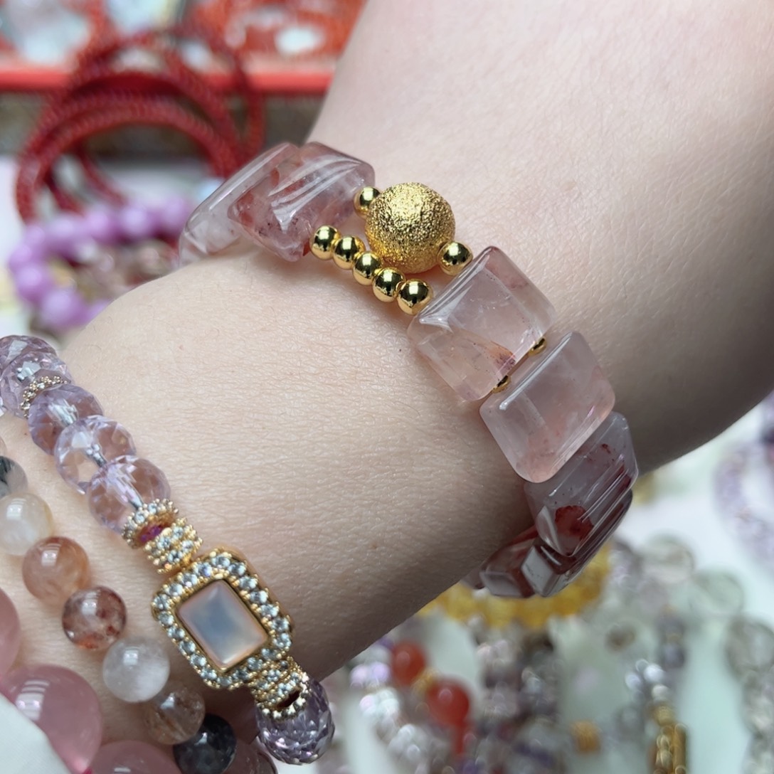 未镶嵌手链水晶胶花手牌