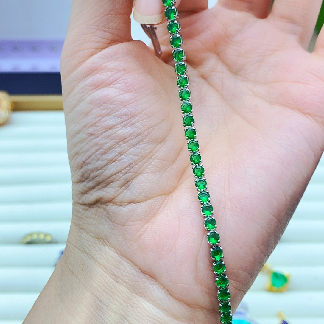 未镶嵌手链祖母绿