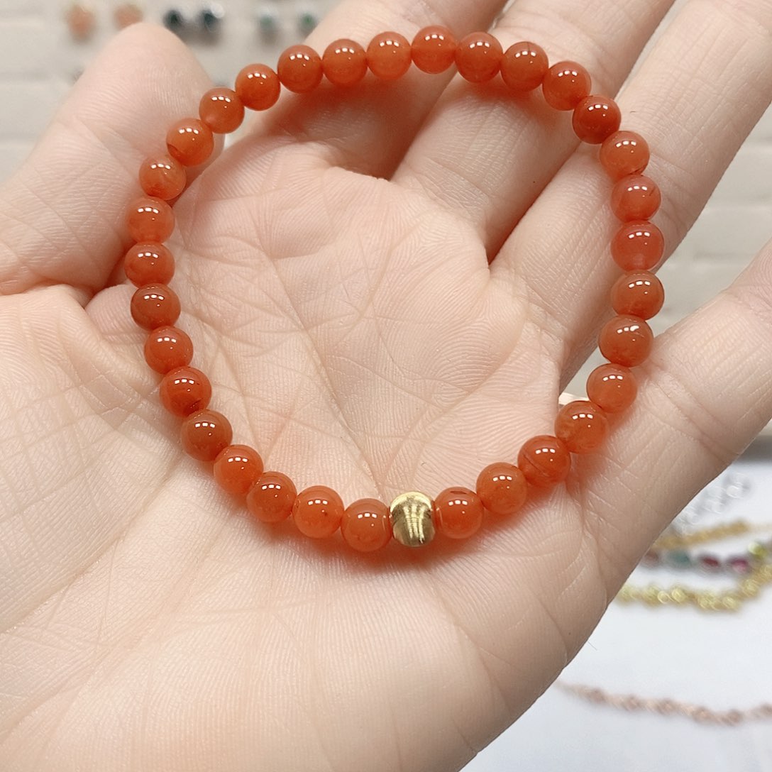 南红玛瑙手链未镶嵌