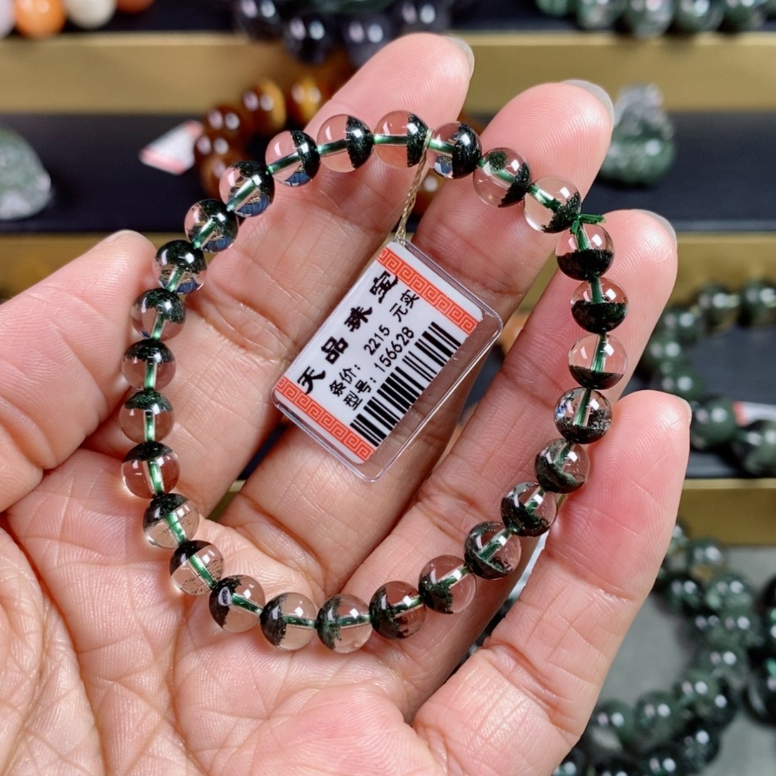 水晶手链未镶嵌山*绿幽灵手链156628