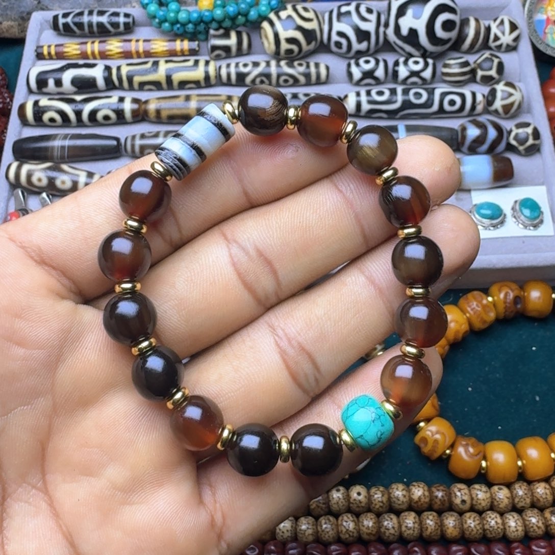 柏香籽/百香籽吊坠牛角