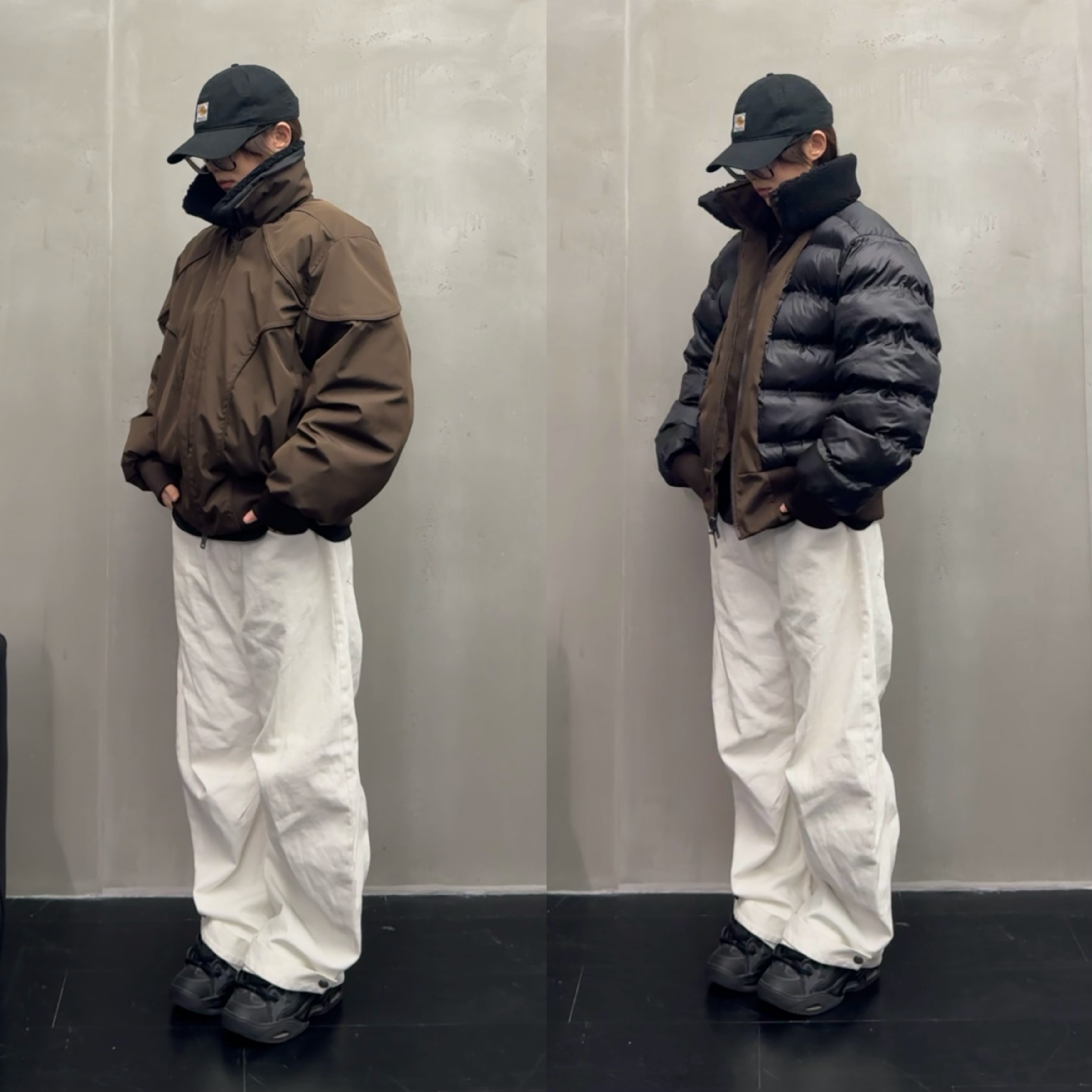 结构款座山雕基础cleanfit棉衣棉服立领情侣宽松潮流棉袄排骨棉衣