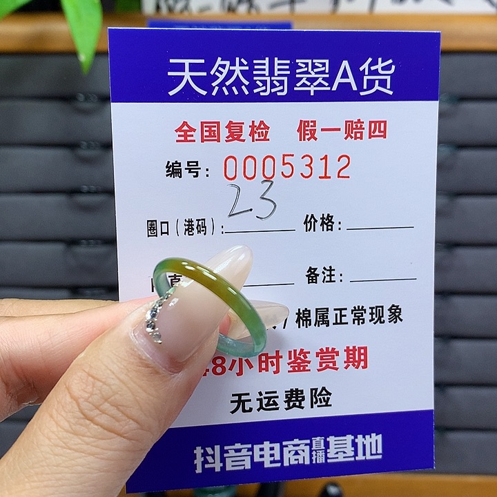 翡翠戒圈未镶嵌      5312