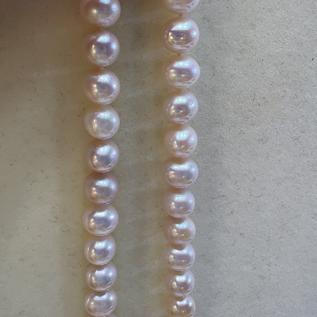 淡水珍珠颈饰银S925镶嵌➕9-10高品极光炫彩