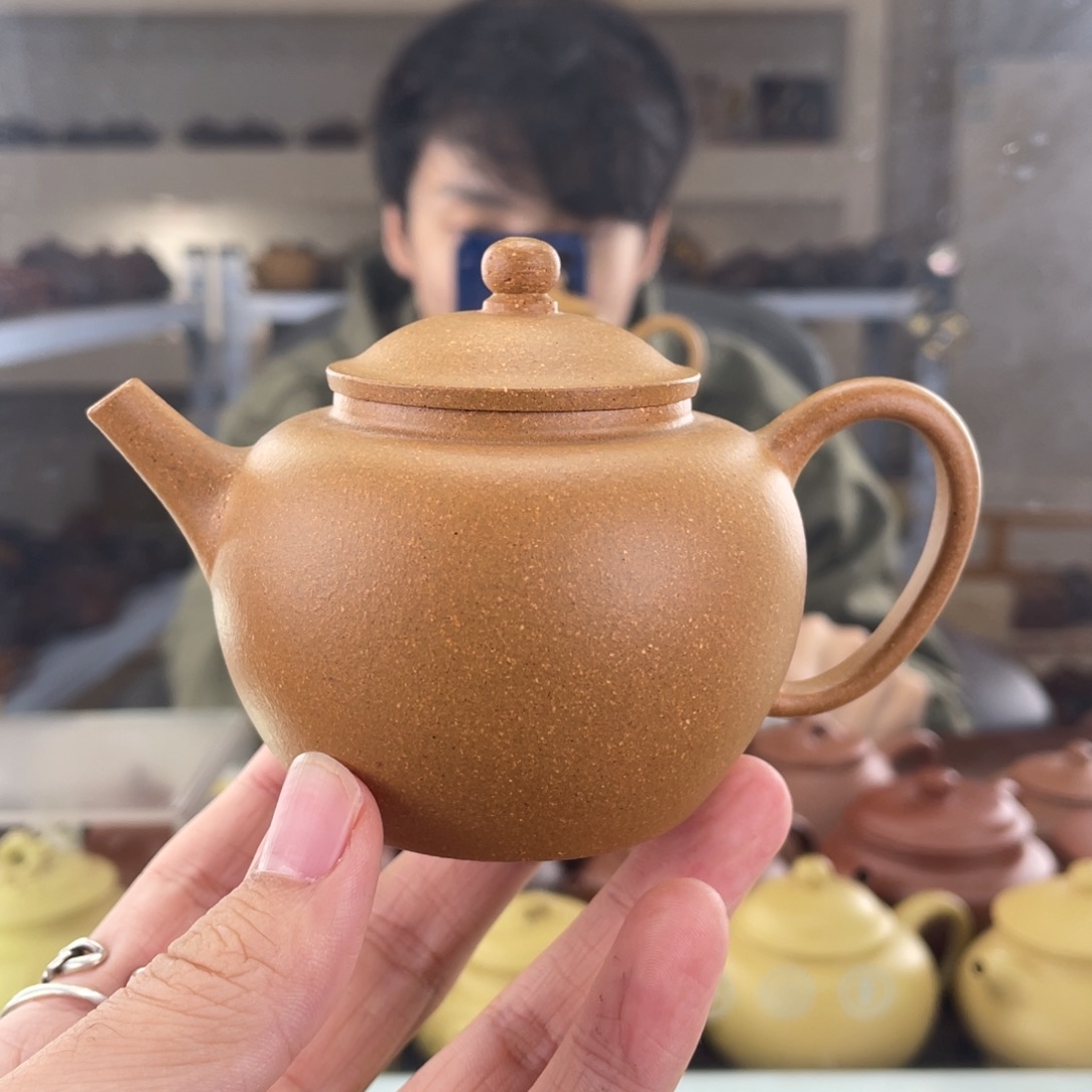 茶壶紫砂150cc金黄段茶壶