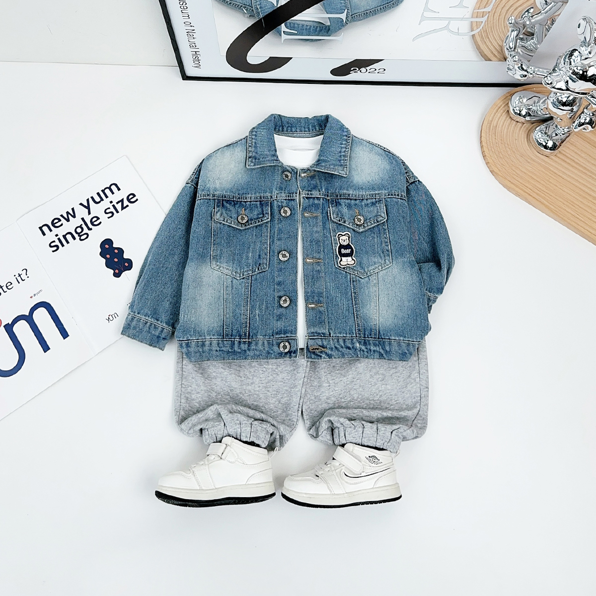 男童牛仔外套春秋2025新款春装儿童夹克潮 JH020 悠悠童话童装