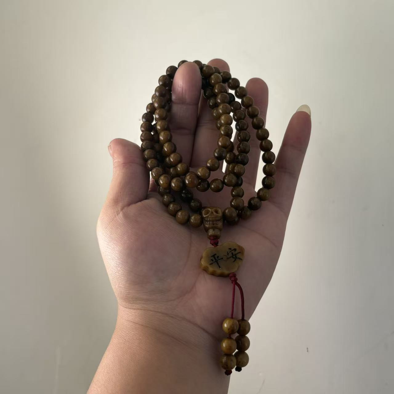 腿骨珠子108圆珠颗颗饱满