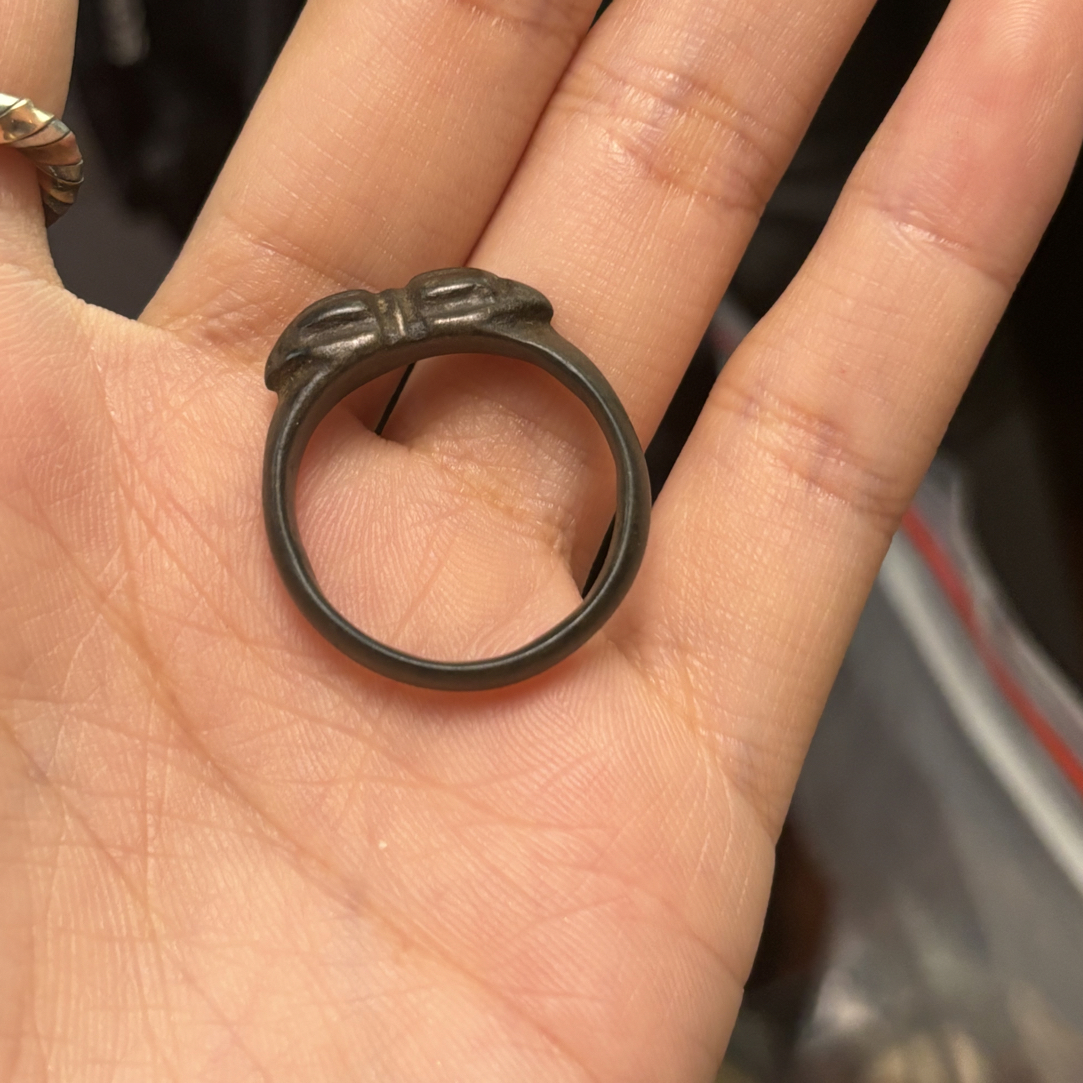 藏传 托甲 合金铜 杵 戒