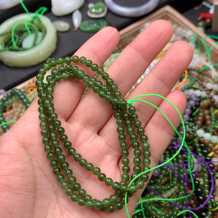 和田玉未镶嵌手链49