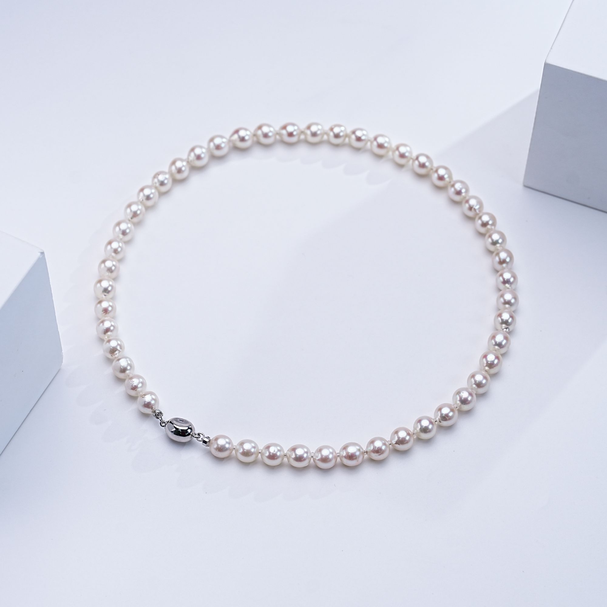 【双11专享】7-8mm极强光海水akoya 满串项链-多样性发一