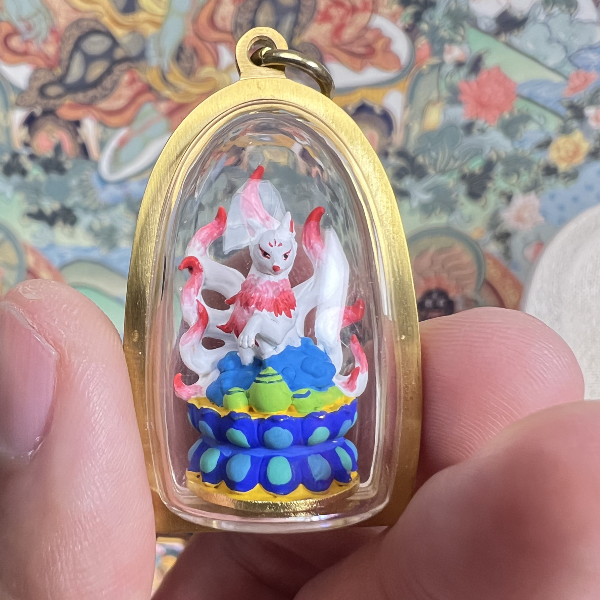 钛钢亚克力吊坠 3D立体纯手绘小九擦擦彩绘手工上色