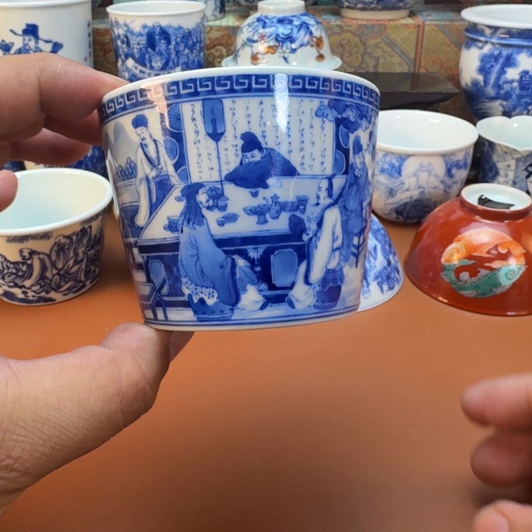 减***Z陶杯子景德镇全手工手绘陶瓷
