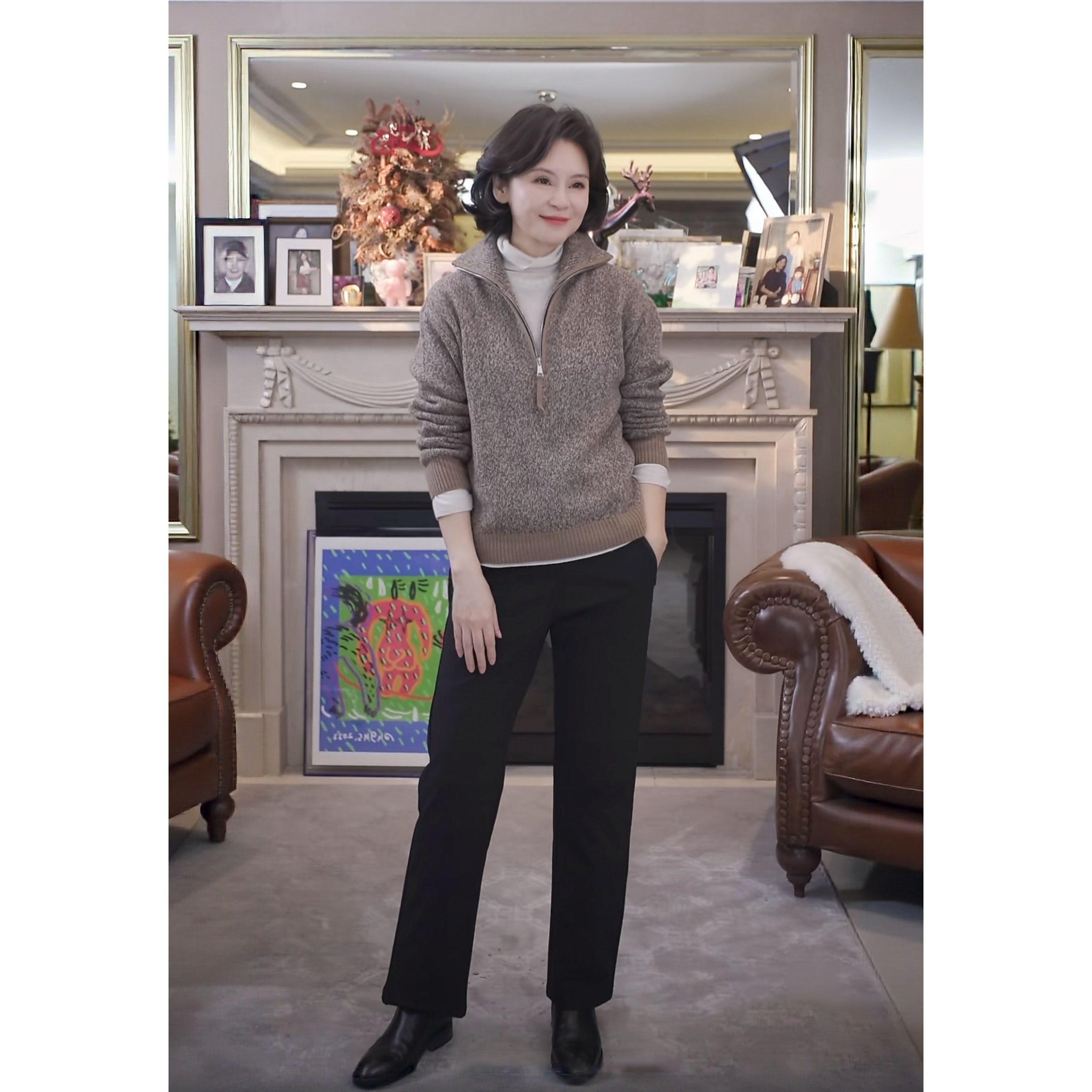 我是摩羯 鹅绒冲锋裤 90安心白鹅绒三防四面弹抑菌石墨烯秋冬裤子