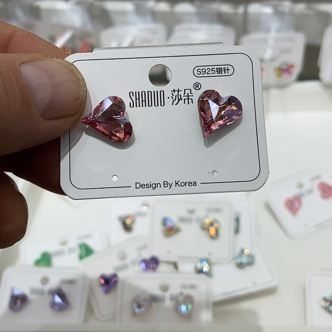 琉璃纯铜合金耳钉