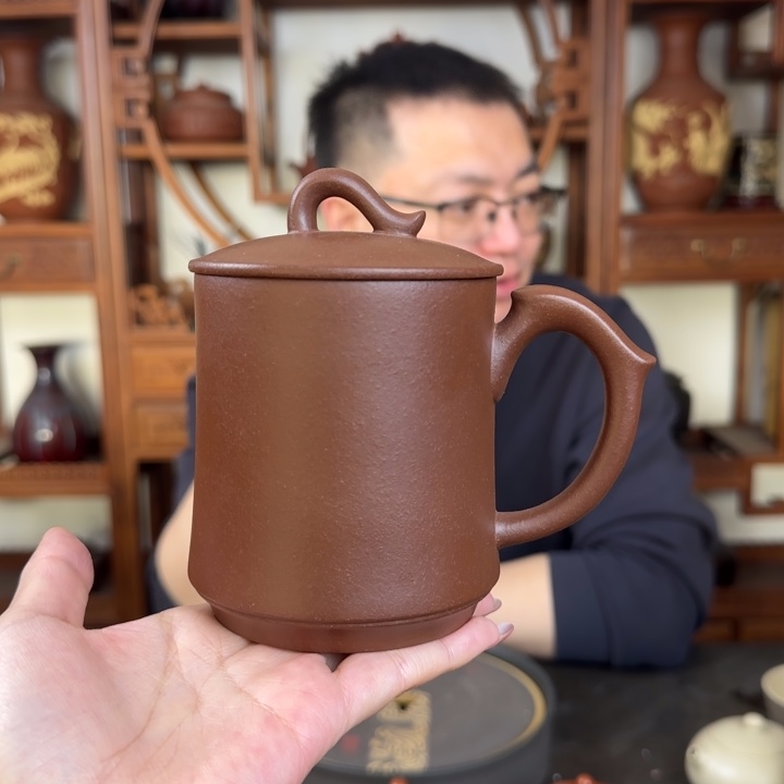 紫砂茶壶紫泥 盖杯 一帆风顺