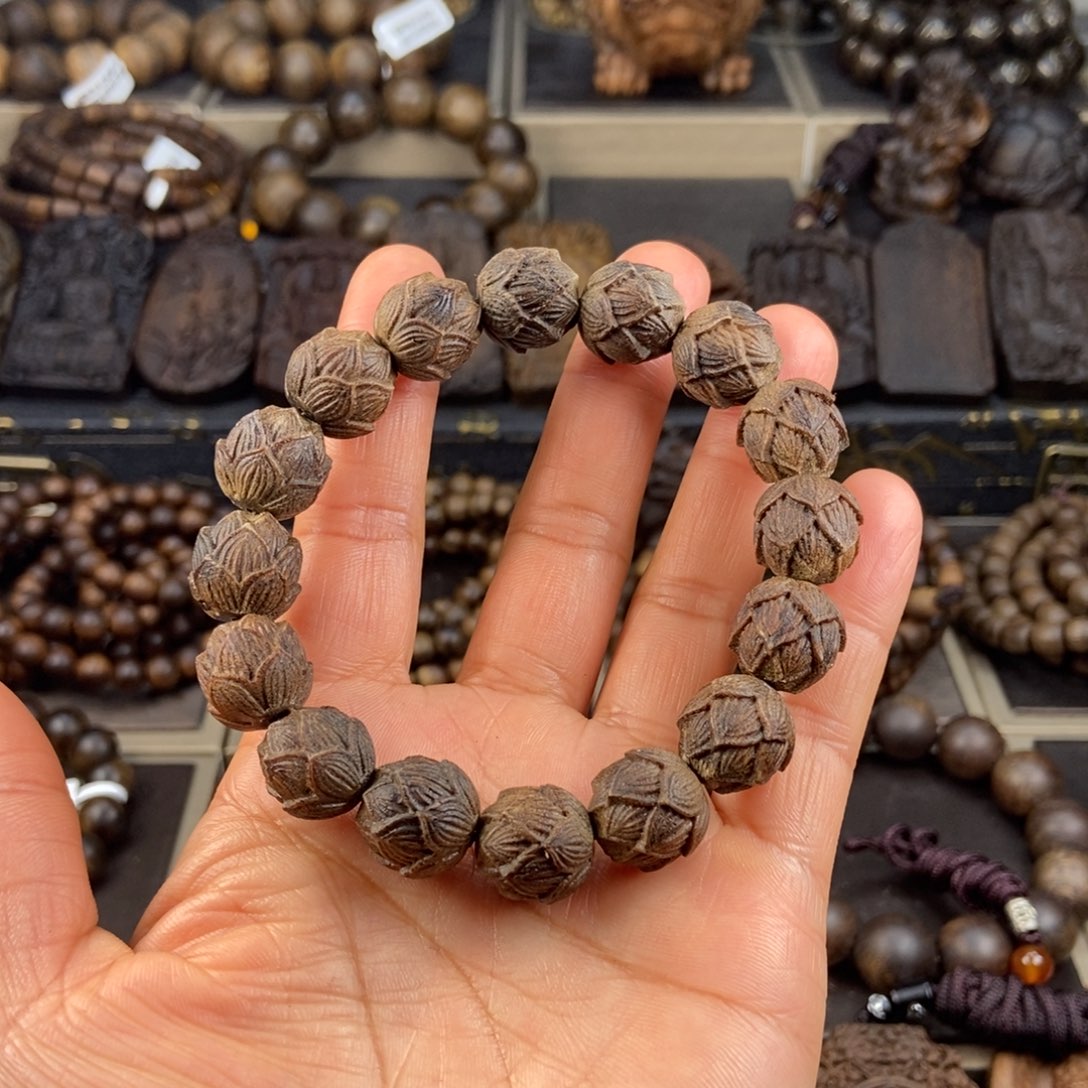 沉香手串蓝***云越南芽庄白棋