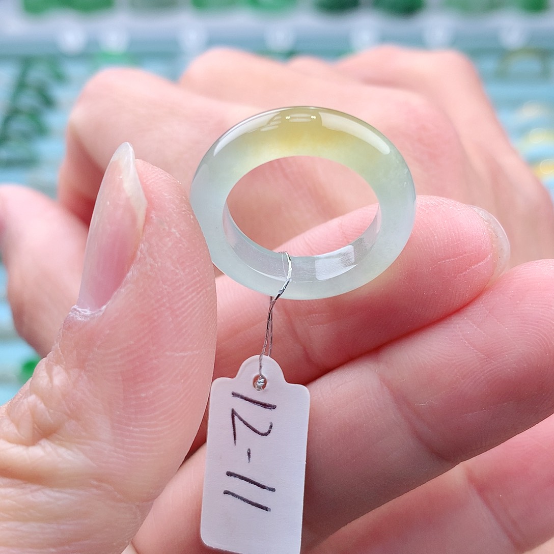 翡翠戒指未镶嵌A货缅甸翡翠