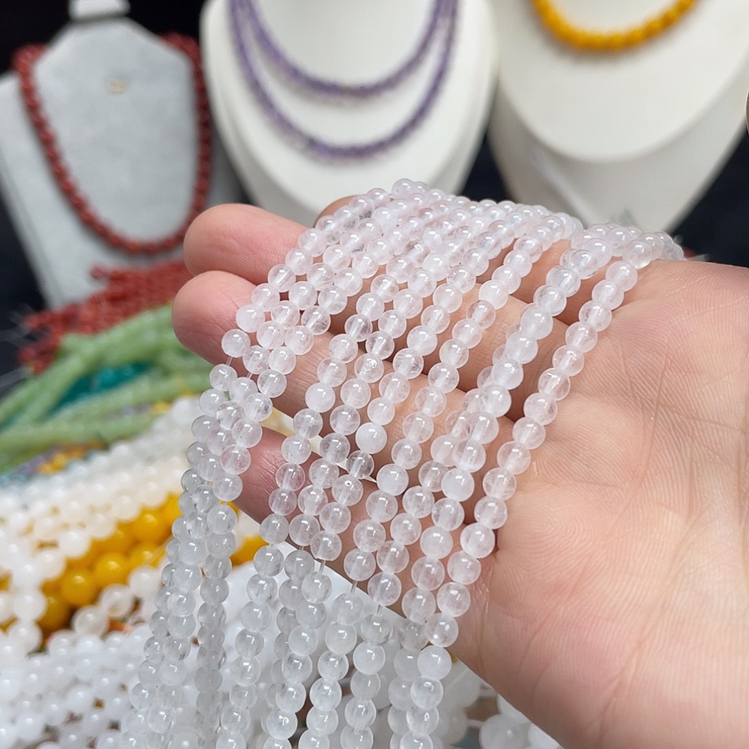 未镶嵌半成品玛瑙/玉髓白玉4m