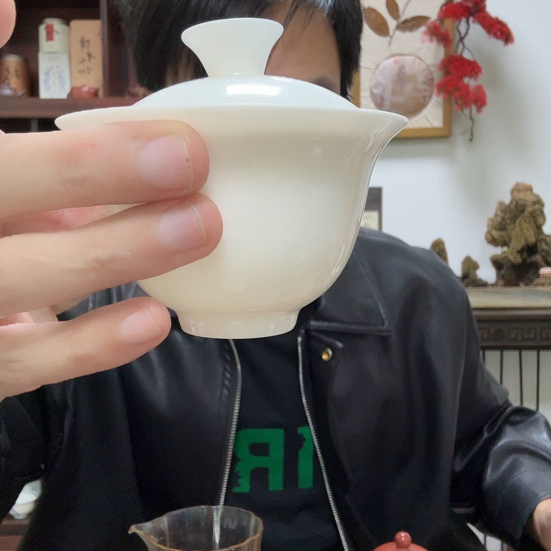 茶盏白瓷盖碗加公道杯加茶漏